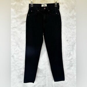 WE THE FREE BLACK HIGH RISE STRAIGHT LEG JEANS OBI271078 SIZE 24 NWOT COTTON